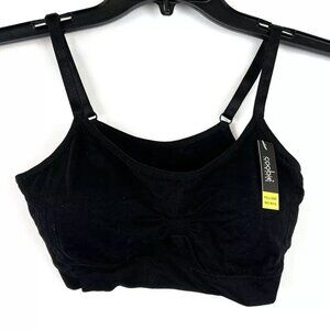 Coobie Womens Scoop Neck Cami Bra Black Size One Size